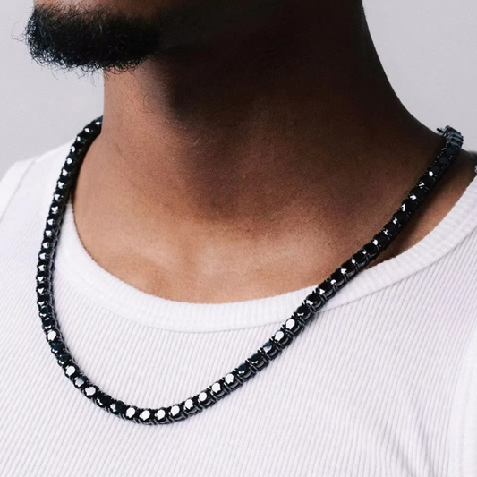 Midnight Black Diamond Unisex Tennis Chain