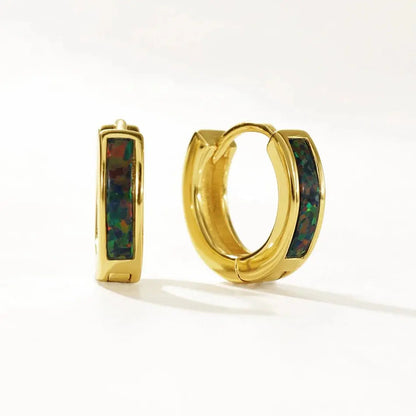 18K Gold Vermeir Opal Hoops shop name