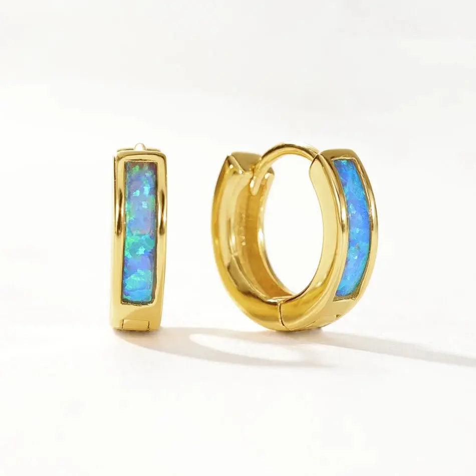 18K Gold Vermeir Opal Hoops shop name