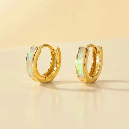 18K Gold Vermeir Opal Hoops shop name