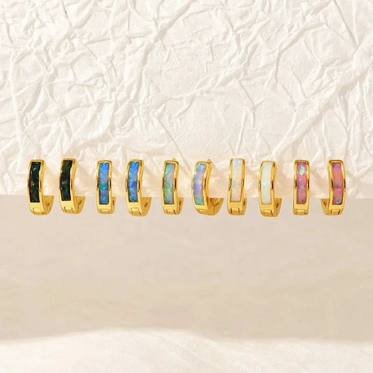 18K Gold Vermeir Opal Hoops