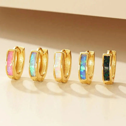 18K Gold Vermeir Opal Hoops shop name