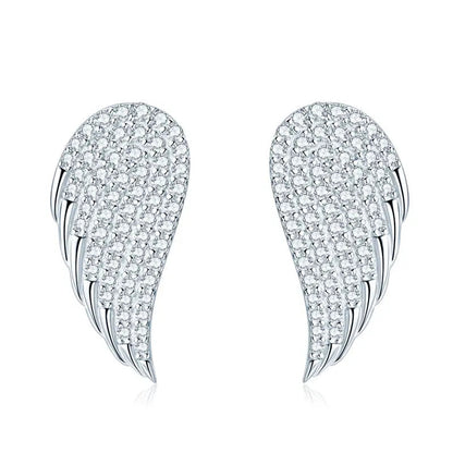 Luxury Angel Wings Earrings MOISSANITE ice out