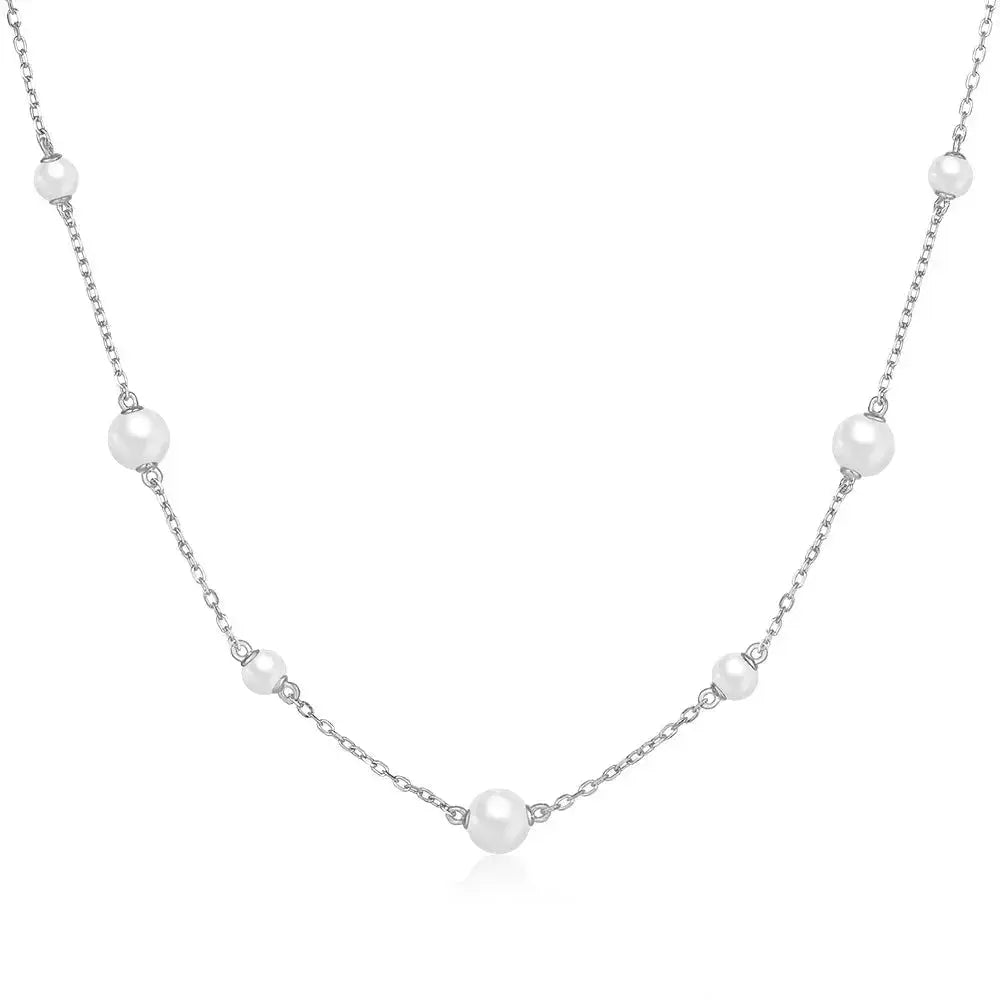 Alternating size Pearl Dainty Lady Necklace shop name