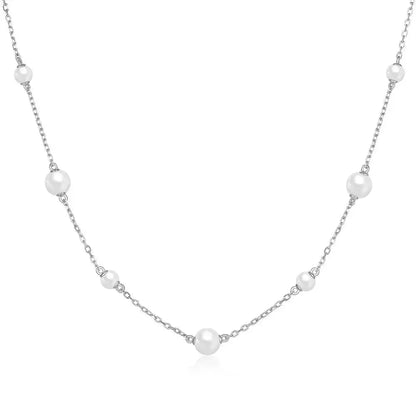 Alternating size Pearl Dainty Lady Necklace shop name