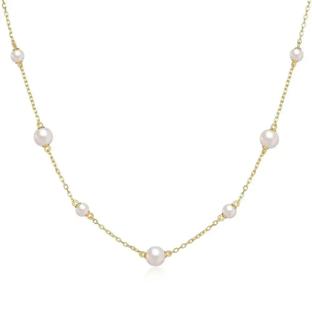 Alternating size Pearl Dainty Lady Necklace shop name