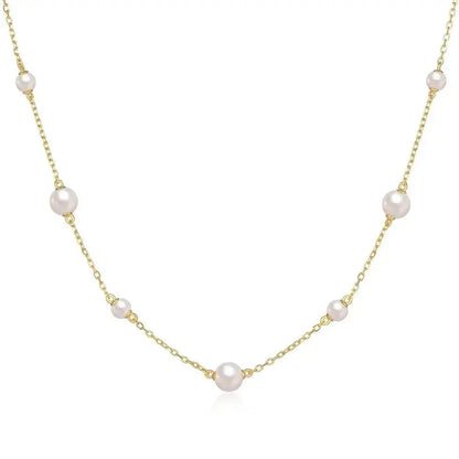 Alternating size Pearl Dainty Lady Necklace shop name