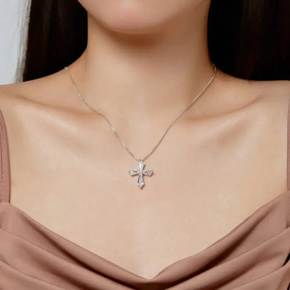 Angelic Cross Pendant Necklace