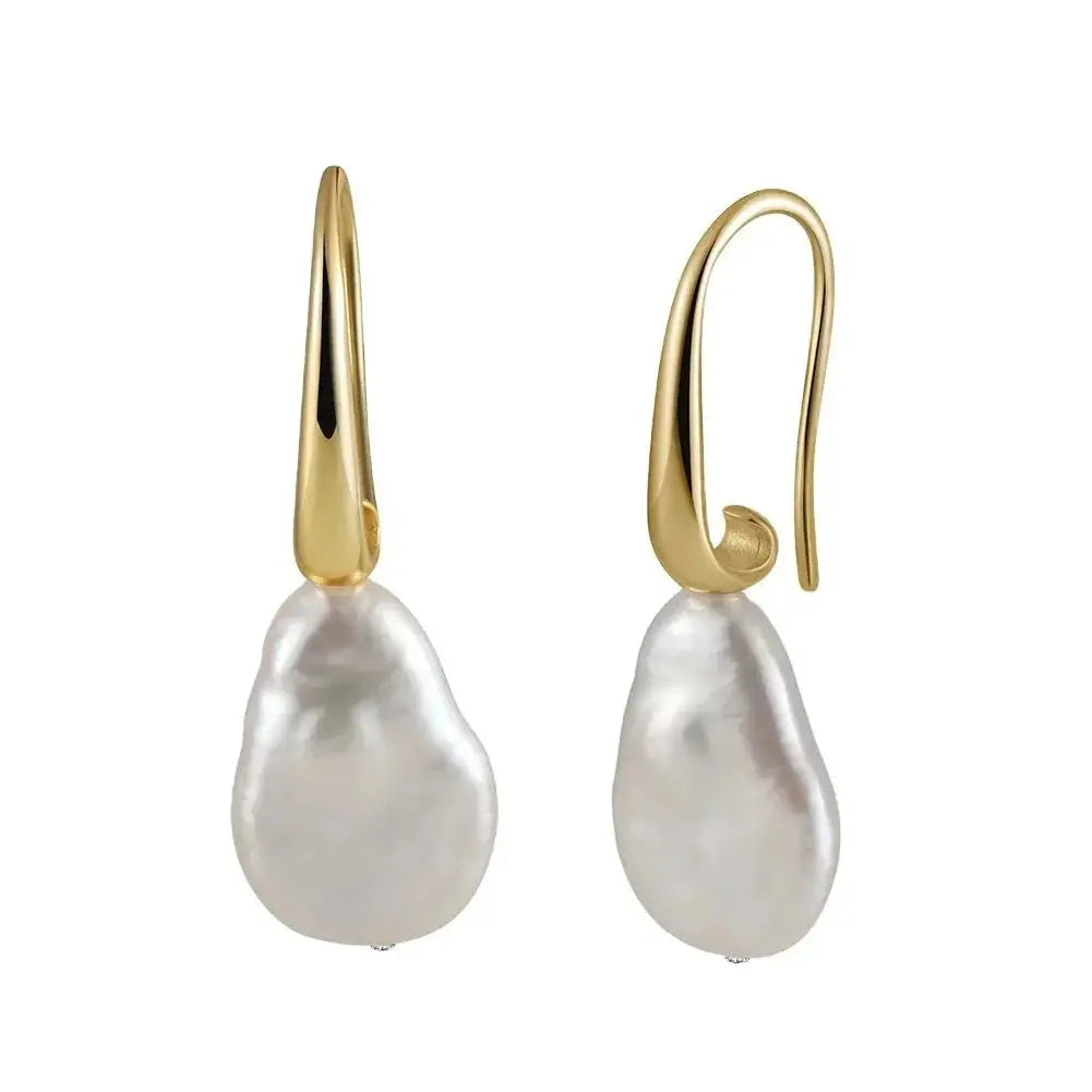 Baroque Pearl Easy Hook Earrings