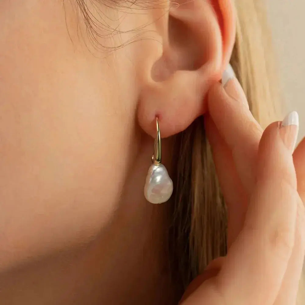 Baroque Pearl Easy Hook Earrings