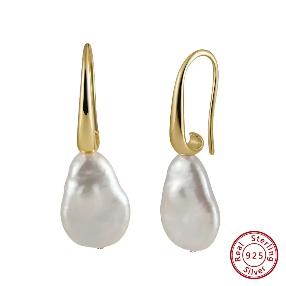 Baroque Pearl Easy Hook Earrings