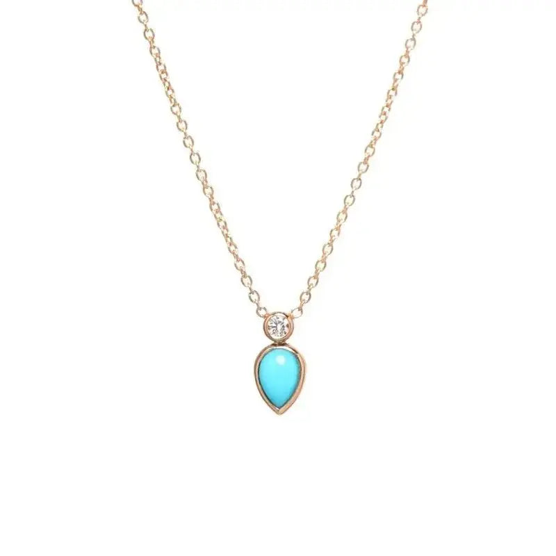 Boho Spirit Turquoise Minimal Necklace shop name