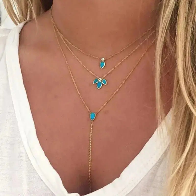 Boho Spirit Turquoise Minimal Necklace shop name