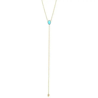 Boho Spirit Turquoise Y style Necklace shop name