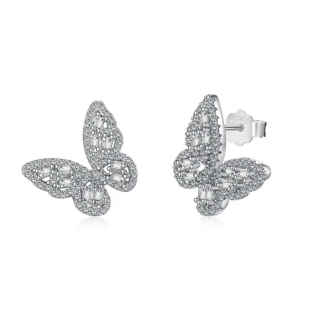 Butterfly Iced-Out Luxury Big Stud Earrings shop name