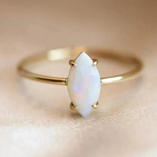 Centre Opal Eye Gold Ring - Limited Edition