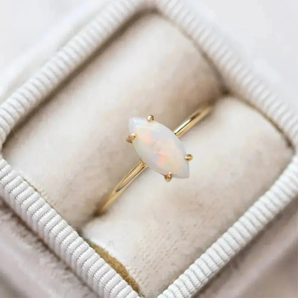 Centre Opal Eye Gold Ring - Limited Edition