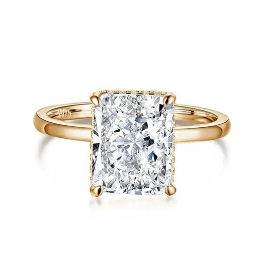 Champagne Gold 4 Carat Emerald Ring shop name