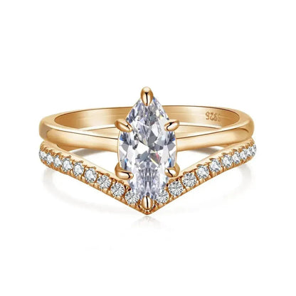 Champagne Marquise Layered Ring shop name