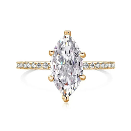 Champagne Marquise Radiant Pave Ring shop name