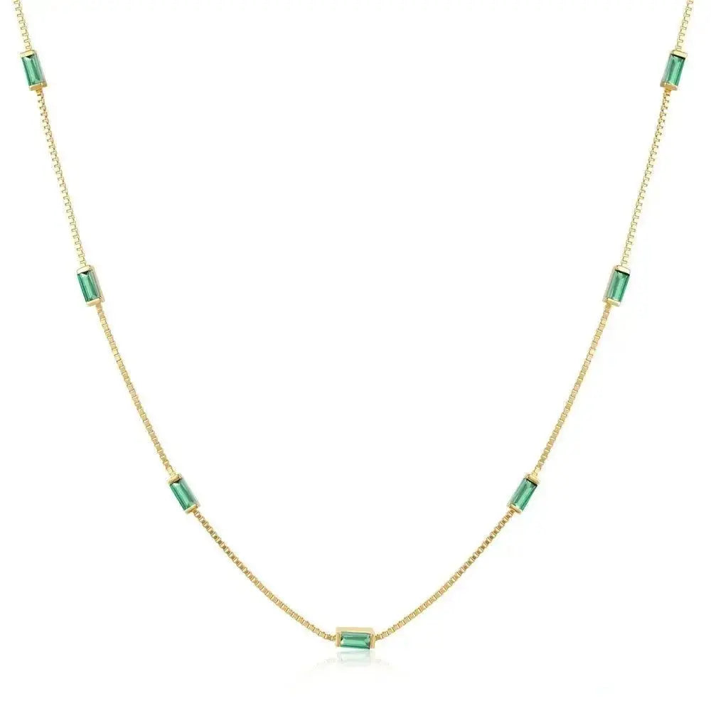 Color Pop Emerald Stacking Necklaces shop name