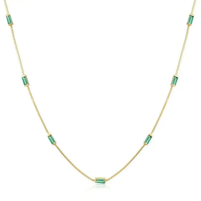 Color Pop Emerald Stacking Necklaces shop name