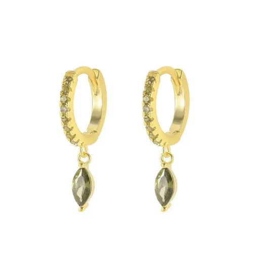 Colourful Marquise Eye Hoop Earrings