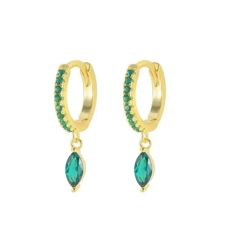 Colourful Marquise Eye Hoop Earrings