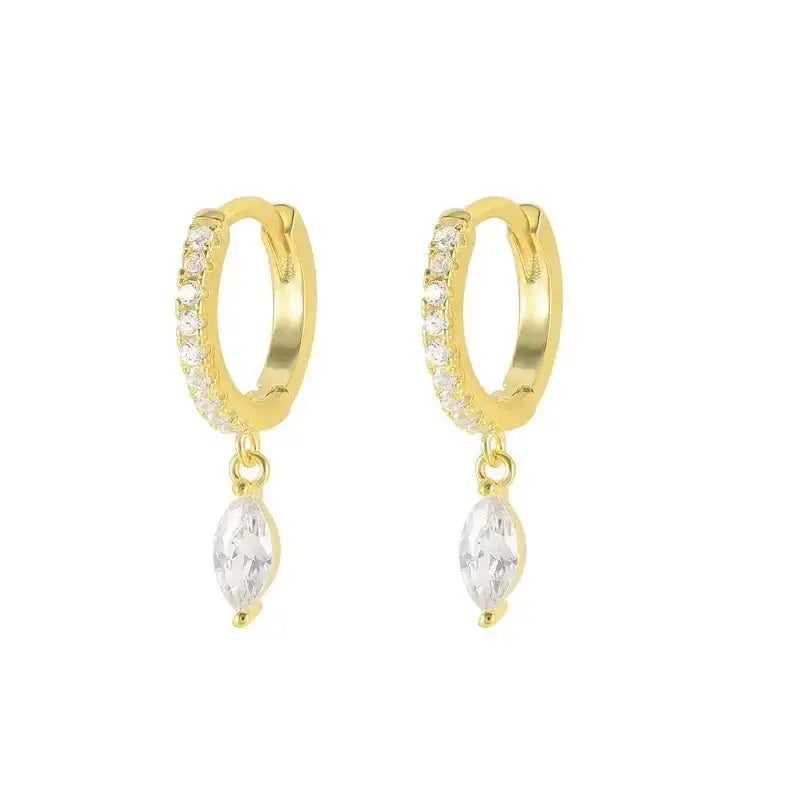 Colourful Marquise Eye Hoop Earrings