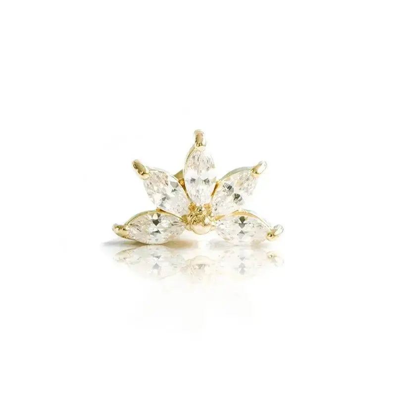 Crown Princess Marquise Stud Earring