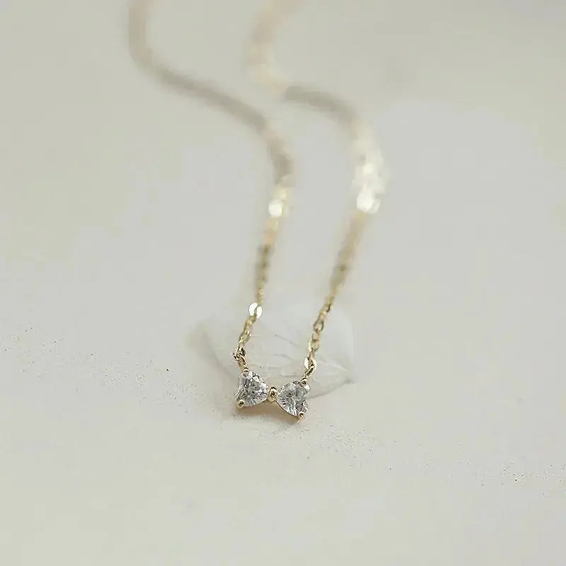 Cute Bow Dainty Necklace shop name