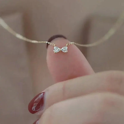 Cute Bow Dainty Necklace shop name