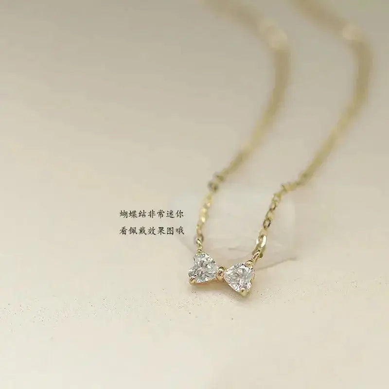 Cute Bow Dainty Necklace shop name