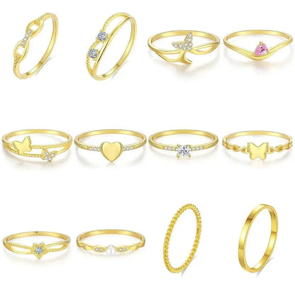 Dainty Stacking Rings Collection Bundle - GOLD