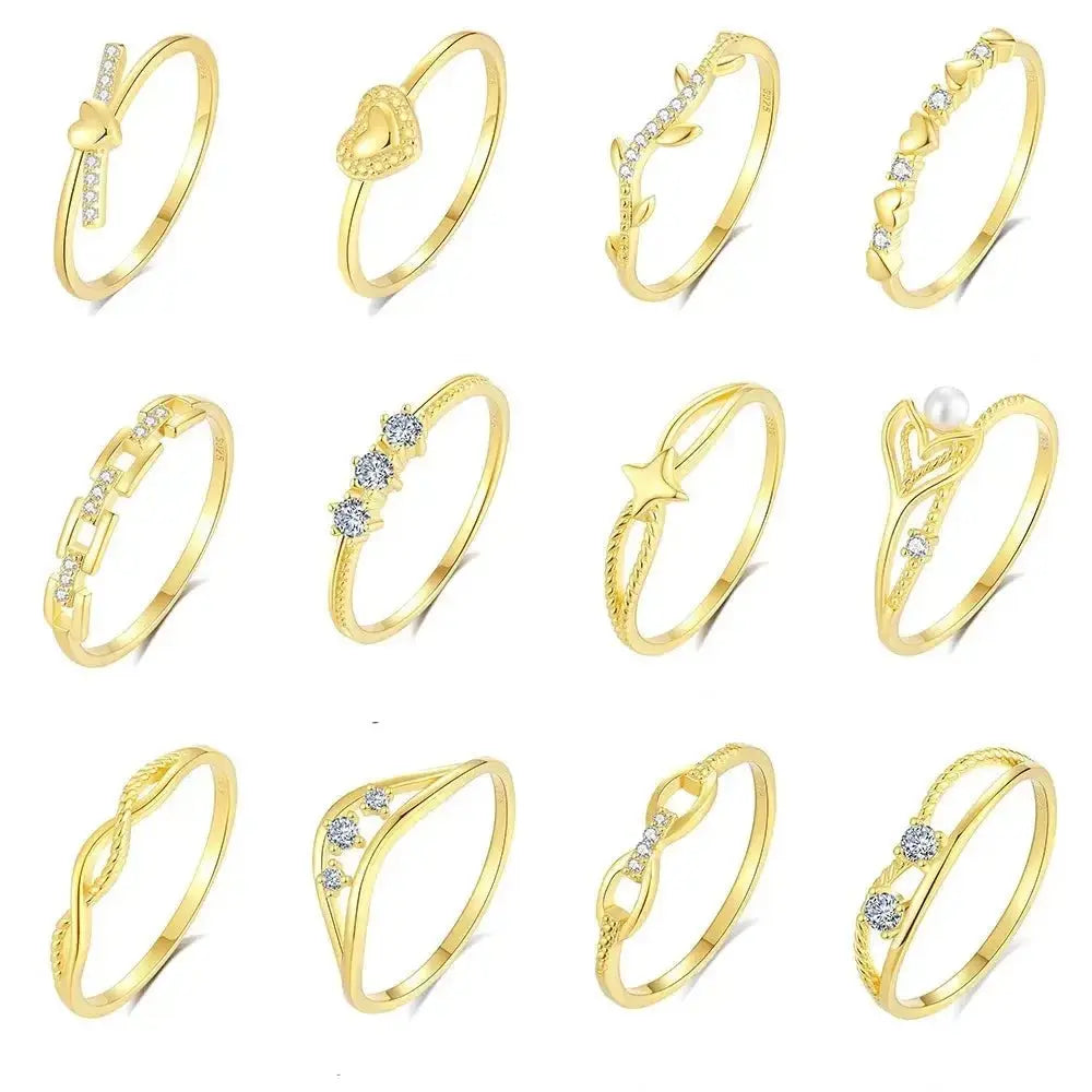 Dainty Stacking Rings Collection Bundle - GOLD