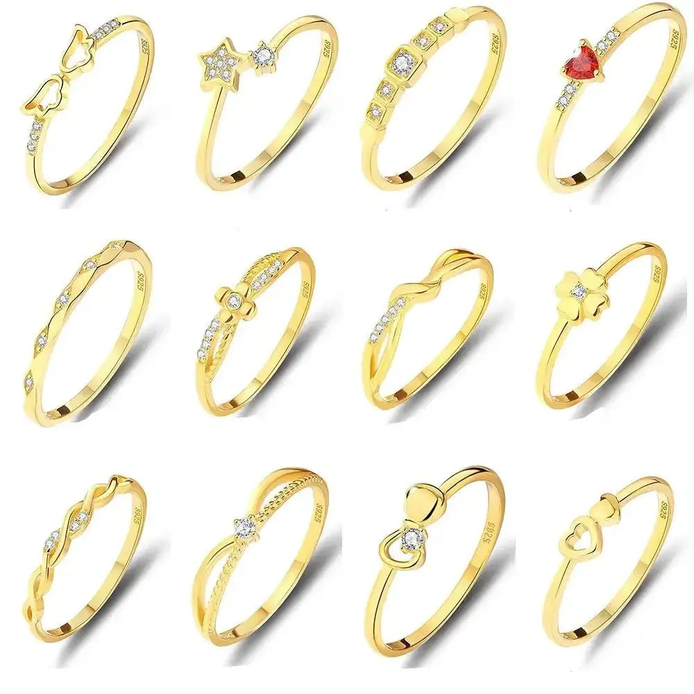 Dainty Stacking Rings Collection Bundle - GOLD