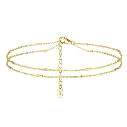 Double chain minimalist anklet shop name