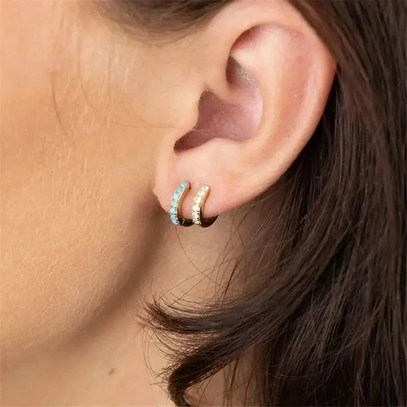 Double Layer Ear Clip Hoop Earring shop name