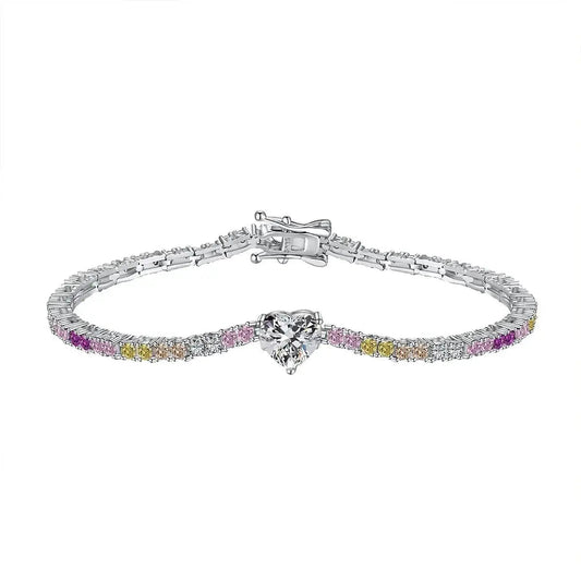 Elegant Candy Pop - Heart Chart Tennis Bracelet