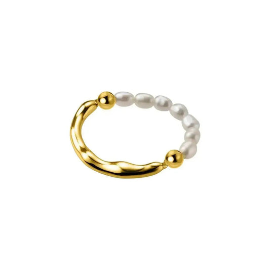 Elegant Pearl Elastic comfort Ring