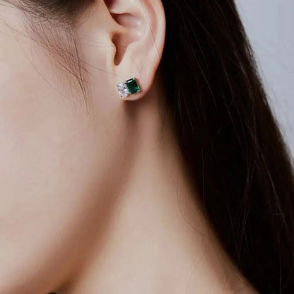 Emerald and Oval Stud Earrings shop name