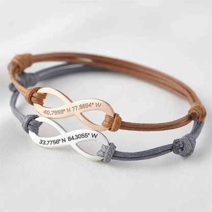 Engrave Infinity Adjustable Bracelet