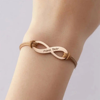 Engrave Infinity Adjustable Bracelet