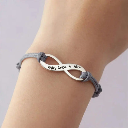 Engrave Infinity Adjustable Bracelet