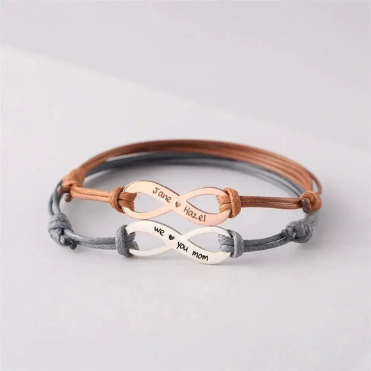 Engrave Infinity Adjustable Bracelet