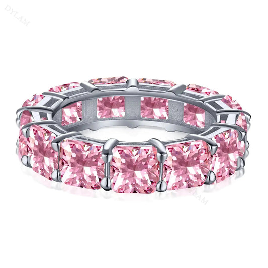 Eternity Pink Square Dazzling Ring