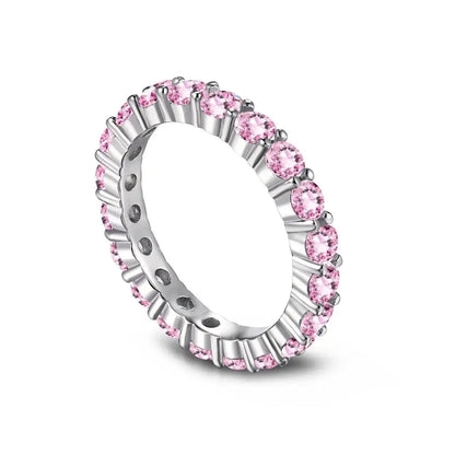 Eternity Thin Stackable Pink Ring