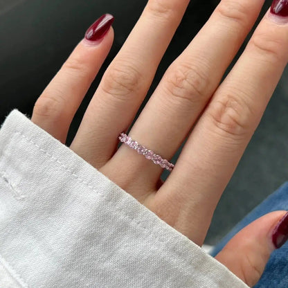 Eternity Thin Stackable Pink Ring