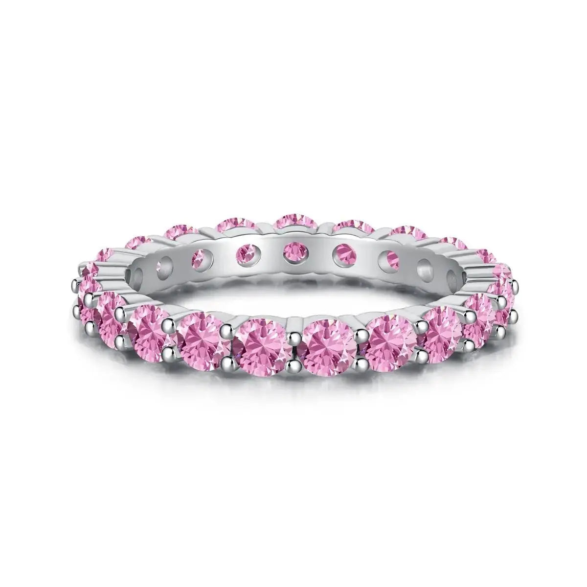 Eternity Thin Stackable Pink Ring