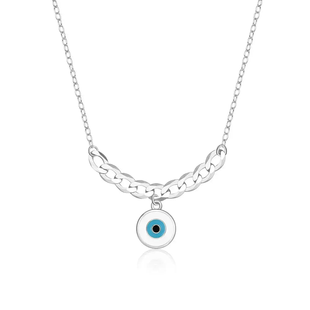 Evil Eye Enamel Religious Necklace shop name